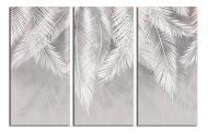Картина модульная Белые листья пальмы 150x100 см WallArt 54420-3.3