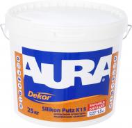 Декоративна штукатурка баранець Aura® Dekor Silikon Putz К15 25 кг білий