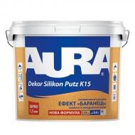 Декоративная штукатурка барашек Aura® Dekor Silikon Putz К15 25 кг белый