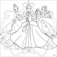 Холст с контуром Принцессы-2 30x30 см (953263) 1 вересня