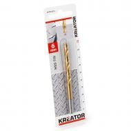 Свердло по металу Kreator з титановим покриттям HSS-TIN Ø 6x93 мм 1 шт. KRT010214
