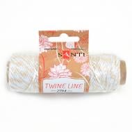 Шнур двухцветный декоративный, цвет бело-бежевый, 27 м. 741601 1 шт. Santi