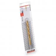 Сверло по металлу Kreator с титановым покрытием HSS-TIN Ø 9x125 мм 1 шт. KRT010220