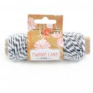 Шнур двухцветный декоративный, цвет бело-черный, 27 м. 741597 1 шт. Santi