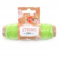 Шнур декоративный, цвет зеленый, 27 м. 741618 1 шт. Santi