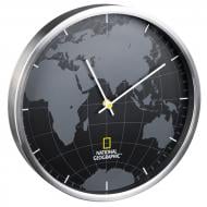 Часы настенные World Map Aluminium (9080000) National Geographic