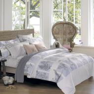 Комплект постельного белья Davos семейный S-479 бело-серый Sound-sleep