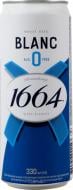 Пиво Kronenbourg светлое безалкогольное 1664 Blanc №0 ж/б 0,33 л