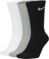 Носки Nike U NK EVERYDAY LTWT CREW SX7676-901 р.M белый/серый/черный 3 шт.