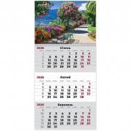 Календар настінний Axent квартальний Gardens 2 2026