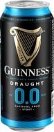 Пиво Guinness темное безалкогольное Draught 0.0% ж/б 0,44 л