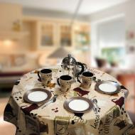 Скатерть Coffee 140x140 см бежевый с рисунком SoundSleep