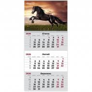 Календарь настенный Axent квартальный Horses 1 2026