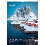 Календар настінний Axent А3 Landscapes 2026