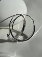 Серьги MISO accessory Серебряные кольца тонкие 50 мм