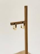 Серьги MISO accessory золотые квадратные открытые