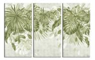 Картина модульная Зеленые тропические листья 150x100 см WallArt 54433-3.3