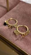 Серьги MISO accessory золотые с маленькими подвесками