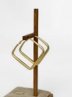 Серьги MISO accessory золотые квадратные