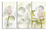 Картина модульная Водяная лилия 3Д 120x80 см WallArt 54434-3.2