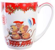 Чашка Lefard Новогодние мышки 4 400 мл 985-052