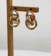 Серьги MISO accessory золотые переплетеные кольца