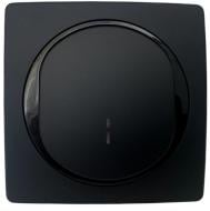 Выключатель одноклавишный Aling-Conel Eon с подсветкой черный E625.E1