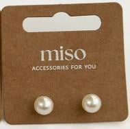 Сережки-пусети MISO accessory перлини