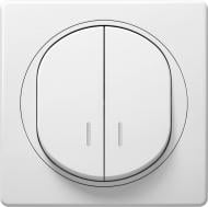 Выключатель двухклавишный Aling-Conel Aling-Conel Eon с подсветкой белый E626.0