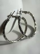 Серьги MISO accessory большие серебряные кольца