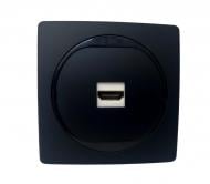 Розетка HDMI Aling-Conel Eon IP20 черный матовый E6163.E1