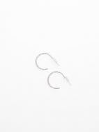 Серьги MISO accessory серебряные полукольца тонкие