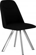 Стул обеденный Nowy Styl MILANA 4L CHROME (BOX-1) SMP ECO-30 черный / хром
