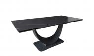 Стіл обідній Мун 1800(2600)x900x750мм чорний матовий/чорний
