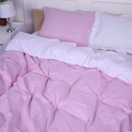 Наволочка Satin Stripe 30-0007+30-0001 Beatrisa 70x70 см розовый/белый MirSon