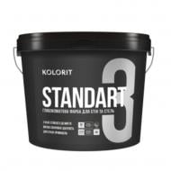 Фарба латексна водоемульсійна Kolorit STANDART 3 (база А) глибокий мат білий 2,7 л
