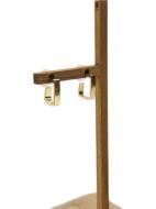 Серьги MISO accessory открытые прямоугольные золотые