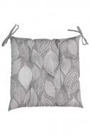 Подушка на стул Листья серая 40x40 см Прованс