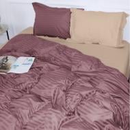 Наволочка Satin Stripe 30-0008+30-0004 Waleis 70x70 см темно-розовый/бежевый MirSon