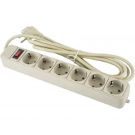 Удлинитель Ultra с заземлением 6 гн. серый 1,8 м SSG6-1.8