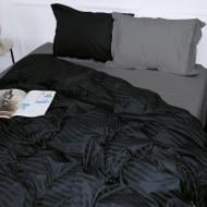 Наволочка Satin Stripe 30-0012+30-0011 Wandy 70x70 см серый/черный MirSon