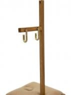 Серьги MISO accessory овальные з камушками