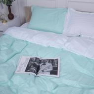 Наволочка Satin Stripe 30-0013+30-0001 Gilberta 70x70 см голубой/белый MirSon