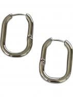 Серьги MISO accessory овал серебристый