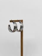 Серьги MISO accessory большое полукольцо серебряное