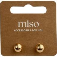 Серьги-пусеты MISO accessory золотистая бусинка