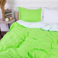 Наволочка Satin Stripe 30-0016+30-0001 Prianka 70x70 см салатовый/белый MirSon