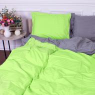 Наволочка Satin Stripe 30-0016+30-0010 Danik 70x70 см салатовый/серый MirSon