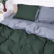 Наволочка Satin Stripe 30-0017+30-0011 Damir 70x70 см зелений/сірий MirSon