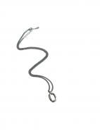 Подвеска на шею MISO accessory с овальным кулоном серебро